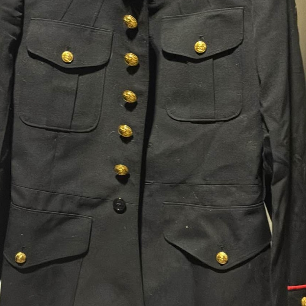 Crown Black Coat with Gold Embroidery